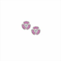 Pendientes Plata Sovrani 1,5cm J9867 Circonitas Bicolor Rosa