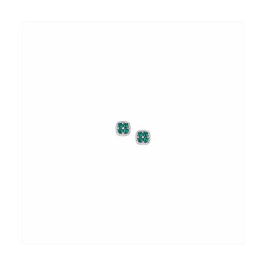 Arracades Plata Sovrani 1cm J9419 Circonites Maragdes