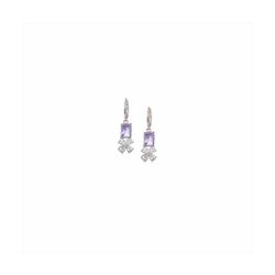 Pendientes Plata Sovrani 2,5cm J10288 Circonitas Cristal Lavanda