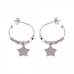 Pendientes Plata Sovrani 2cm AVP012 Estrella