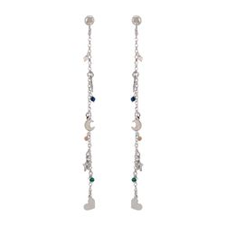 Pendientes Plata Sovrani AVP191 Corazones Estrellas Y Lunas Colgante