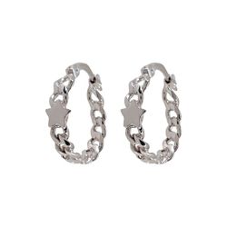 Pendientes Plata Sovrani AVP222 Aro Estrella Eslabones