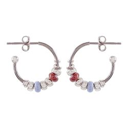 Pendientes Plata Sovrani AVP245 Aro Piezas Esmaltadas