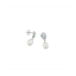 Pendientes Plata Sovrani J10992 Perlas C. Circonitas 2,50cm