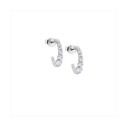 Pendientes Plata Sovrani J11671 Medio Aro Circonitas 2,00cm
