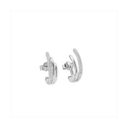 Pendientes Plata Sovrani J11687 Medio Aro C. Circonitas 2,00cm