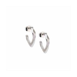 Pendientes Plata Sovrani J11750 Aro Abierto C. Circonitas 2,00cm