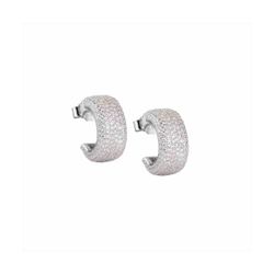 Pendientes Plata Sovrani J11762 Aro Abierto C. Circonitas 2,00cm
