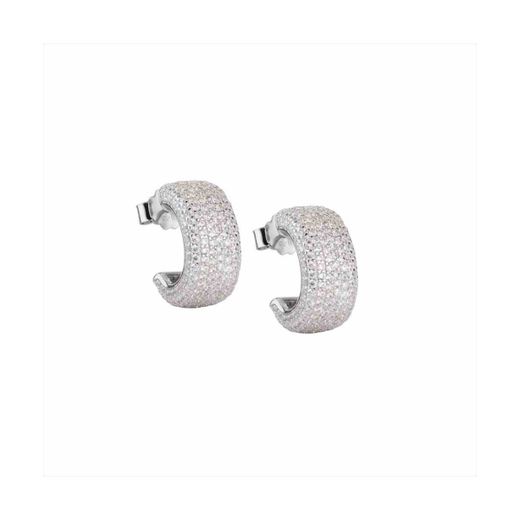 Pendientes Plata Sovrani J11762 Aro Abierto C. Circonitas 2,00cm