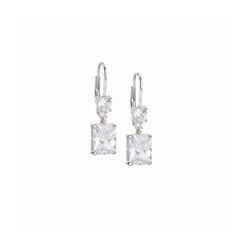 Pendientes Plata Sovrani J11766 Aro C. Colgante Circonitas 3,00cm