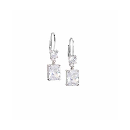 Pendientes Plata Sovrani J11766 Aro C. Colgante Circonitas 3,00cm