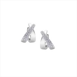 Pendientes Plata Sovrani J12750 Bandas Cruzadas C. Circonitas 1.50cm