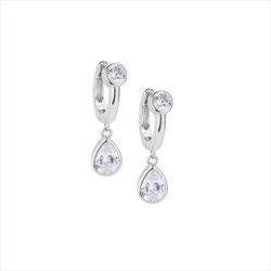 Pendientes Plata Sovrani J12788 Aro C. Colgante Circonitas