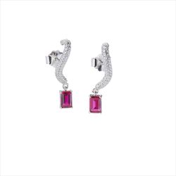 Pendientes Plata Sovrani J12795 Circonitas C. Colgante Circonita Rosa 1,50cm