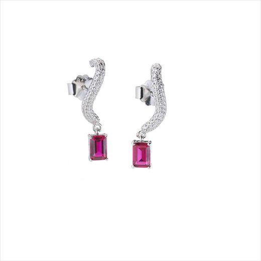 Pendientes Plata Sovrani J12795 Circonitas C. Colgante Circonita Rosa 1,50cm