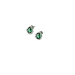 Pendientes Plata Sovrani J8150 Esmeralda Circonitas