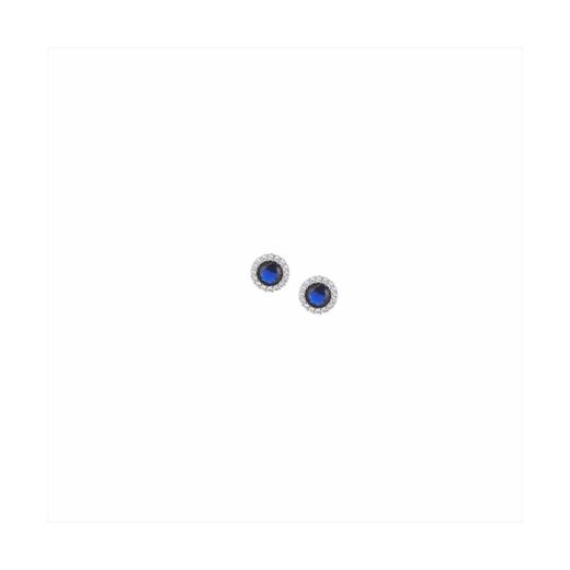 Pendientes Plata Sovrani J9530 Zafiro Redondo C. Circonitas 0,70cm
