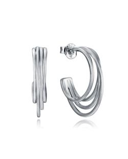 Pendientes Plata Viceroy 2,1cm 9156E000-00 Medio Aro En Brillo