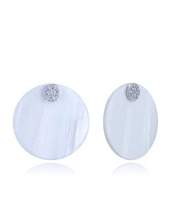 Pendientes Plata Viceroy 4Cm 13241E000-90 Madre Perla Redonda