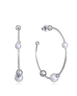 Pendientes Plata Viceroy Mujer 2371E000-60 Aro Abierto C. Perlas Sintéticas