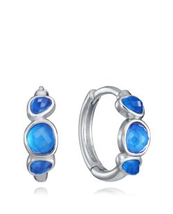 Pendientes Plata Viceroy Mujer 2372E000-43 Aro C. Piedras Naturales Ágata Azul