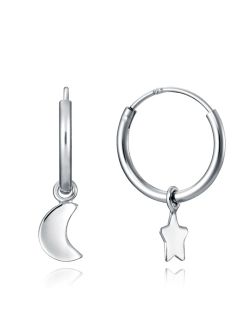 Pendientes Plata Viceroy Mujer 5064E000-08 Aro Colgantes Luna & Estrella