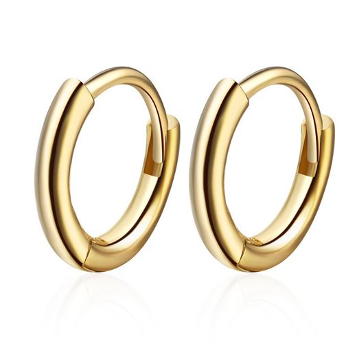 Gold Plated Silver Hoop Earrings 16mm PE00772DO