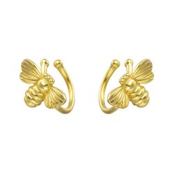 Pendientes Plata Dorada 6x10mm PE00766DO Earcuff Abeja