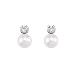 Pendientes Platino Argyor MRM 7mm (PT)75B0100P-7mm Diamantes