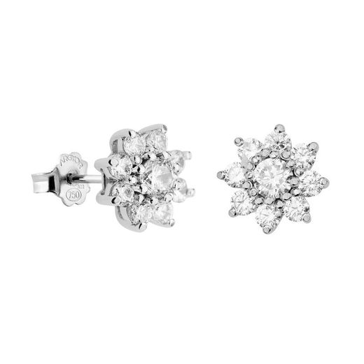 Boucles d'oreilles Argyor MRM (PT)75B0105-1,02 ct, diamant, perle et platine