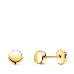 Pendientes Redondos Lisos Oro 18kts 4,5mm N6941-3AT