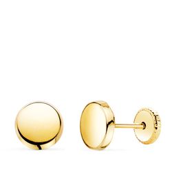 Pendientes Redondos Lisos Oro 18kts 6,5mm N6941-5AT