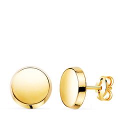 Pendientes Redondos Lisos Oro 18kts 8mm N6941-6AP