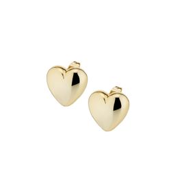 Pendientes Sovrani Bronce 1,5cm J10506 Chapado Corazón