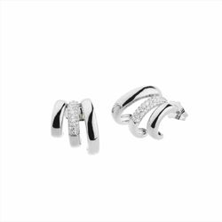 Pendientes Sovrani Bronce 1,5cm J10962 Plateado Circonitas