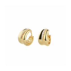 Pendientes Sovrani Bronce 1,8cm J10956 Chapado Circonitas