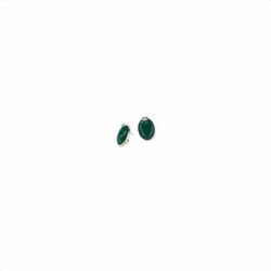 Pendientes Sovrani Bronce 2,8cm J10846 Chapado Agata Verde Y Circonitas