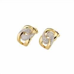 Pendientes Sovrani Bronce 2cm J10959 Chapado Circonitas
