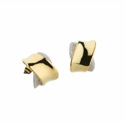 Pendientes Sovrani Bronce 2cm J10967 Chapado Circonitas