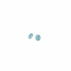 Pendientes Sovrani Bronce 3cm J10865 Chapado Piedra Turquesa