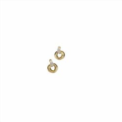 Pendientes Sovrani Bronce 3cm J10918 Chapado Circonitas