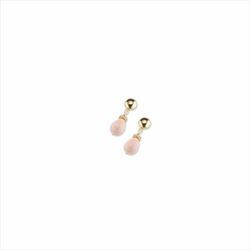 Pendientes Sovrani Bronce 4cm J11427 Chapado Con Pasta Coral Rosa