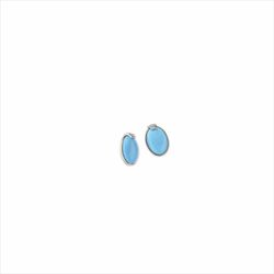 Pendientes Sovrani Bronce 4cm J11433 Chapado Con Piedras Turquesa Y Jade Blanco