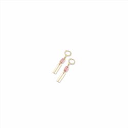 Pendientes Sovrani Bronce 5,5cm J9131 Ojo De Gato Rosa