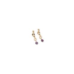 Pendientes Sovrani Bronce 5,5cm J9168 Chapado Violeta