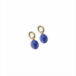 Pendientes Sovrani Bronce 5cm J11356 Chapado Piedra Azul