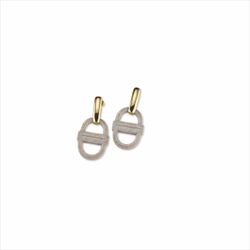 Pendientes Sovrani Bronce 6,5cm J11353 Chapado