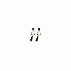 Pendientes Sovrani Bronce 7cm J10852 Chapado Piedras Blancas