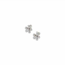 Pendientes Sovrani Plata 1cm J11134 Flor Con Circonitas