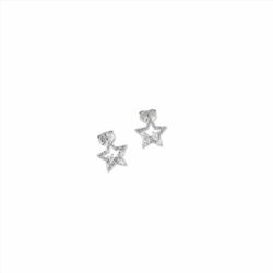 Pendientes Sovrani Plata 1cm J11139 Estrella Con Circonitas